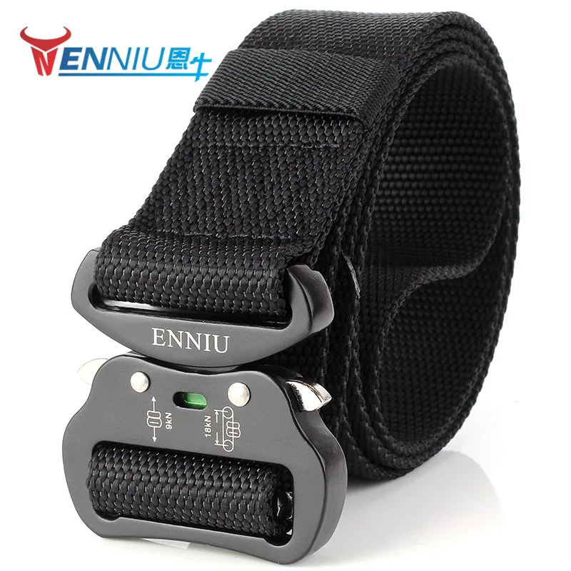 

Enniu Aviation Aluminium Buckle 4.3 Tactical Twisting Nylon Special Forces Outer Belt Multi-functional Military Training Outdoor