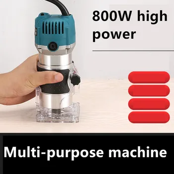 

800W Electric Hand Trimmer Router Wood Carving Machine With Carrying Case Woodworking Wood Milling Slotting Machine Power Tools