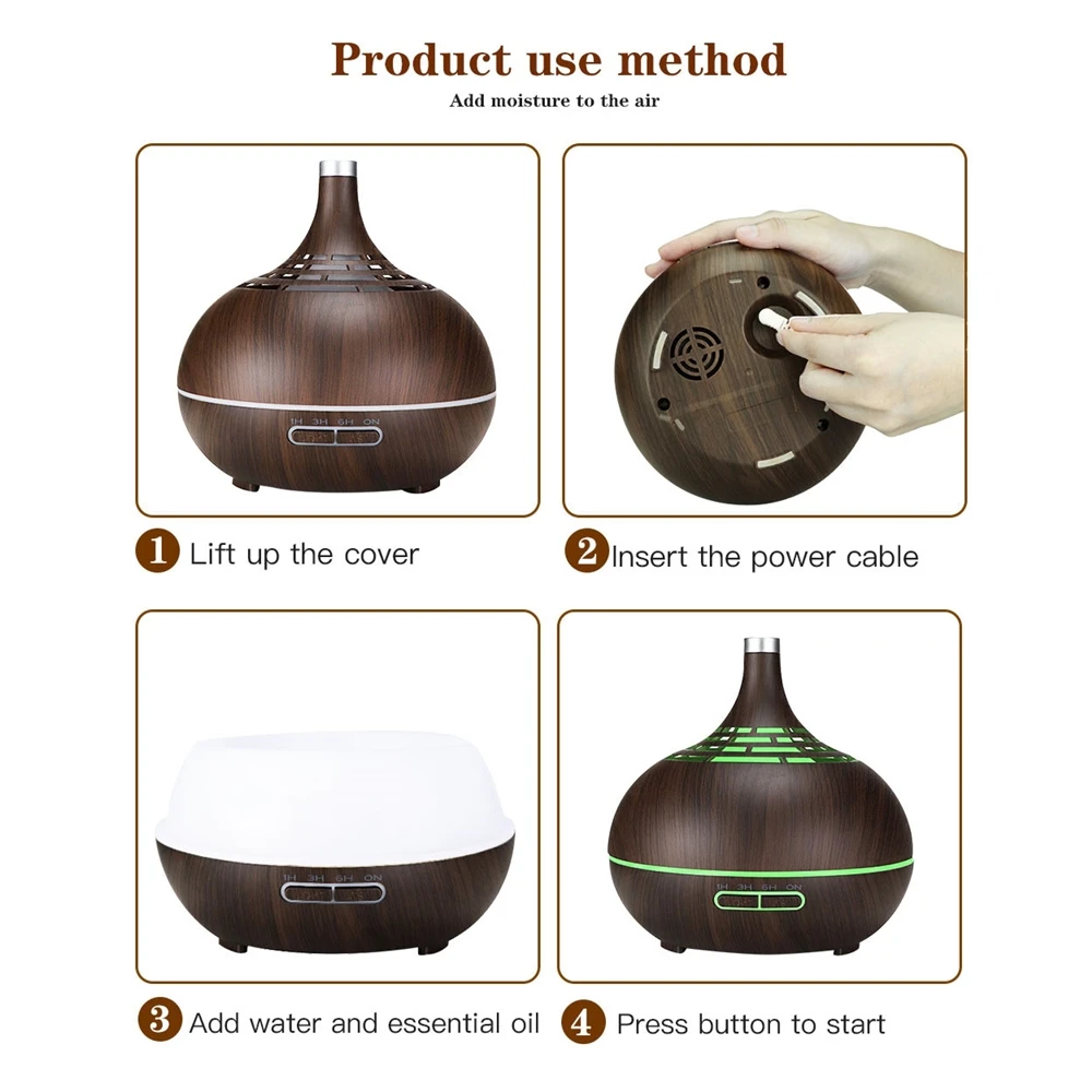 400ml Humidifier Ultrasonic Air Humidifier APP WiFi Control Mist Maker Aroma Essential Oil Diffuser LED Night Light Home Office
