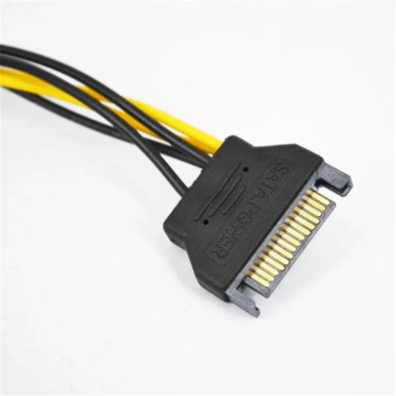 15 Pin SATA до 6 Pin PCI EXPRESS PCI-E Sata изображения конвертер адаптер видеокарта Кабель питания Шнур 20 см(2 шт) CNIM горячая распродажа