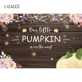 

Laeacco Wooden Board Pumpkin Flowers Light Bokeh Photography Backgrounds Baby Shower Backdrops Birthday Photophone Photo Studio