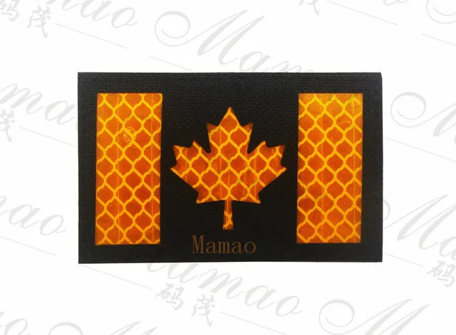 IR Canada Flag 4 Светоотражающие медицинские многоцветные крестовые медицинские спасательные флаги EMT IR патчи армейские военные патчи ПВХ Светящиеся в темноте значки - Цвет: IR Canada Flag 4