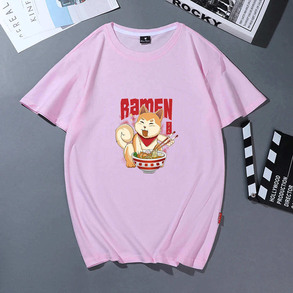 Cute Shiba Inu T Shirts Women Harajuku Noodles Girls Kawaii Simple Cartoon Summer T Shirt Top Short Sleeve White Basic Tops T Shirts Aliexpress