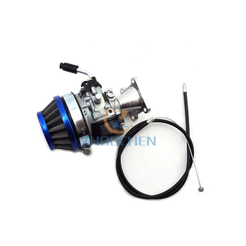 

ATV Racing Carburetor Blue Air Filter Clearner Throttle Cable Intake For 47cc 49cc Mini Moto Engine Pocket Bike Quad 4 Wheeler