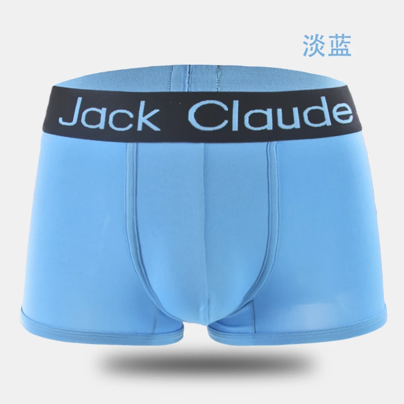 JackClaude LightBlue Фирменное нижнее белье, мужские боксеры, хлопковые боксеры, мужские трусы, мужское нижнее белье, cueca, боксеры, homme, боксеры, шорты для мужчин, calzoncillos hombre - Цвет: JackClaude LightBlue