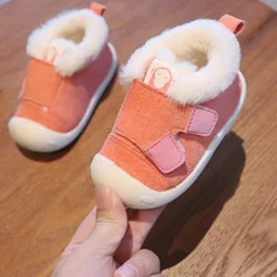 Inverno infantil da criança sapatos botas para a menina ao ar livre fundo macio antiderrapante crianças botas de pelúcia quente do bebê meninas meninos botas de neve