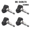 4pcs TPMS Tire Pressure Monitor System 433 MHZ Sensor For Citroen C5 c4 c6 c8 For Peugeot 508 607 807 ► Photo 1/4