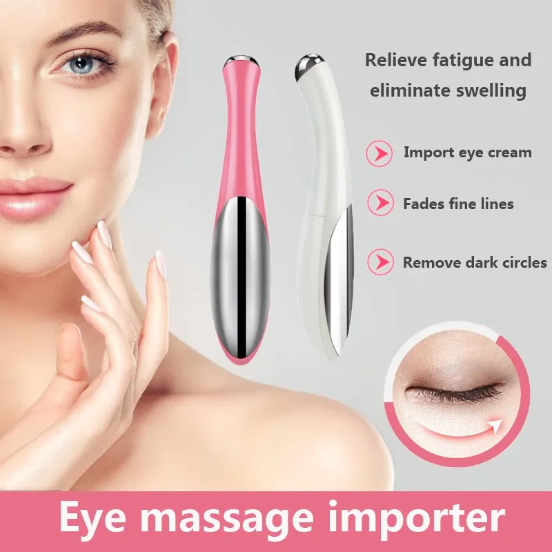 

1PC Mini Portable Electric Eye Massage Pen Device Dark Circle Facials Vibration Thin Face Magic Stick Anti Bag Pouch & Wrinkle