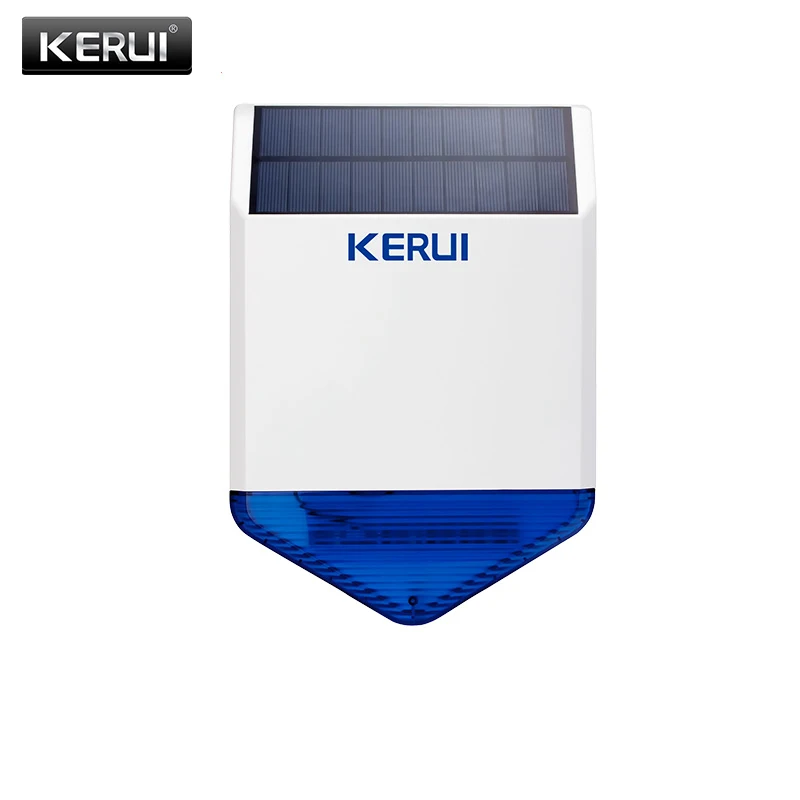 Cheap KERUI New Wireless Flash Strobe Outdoor Solar Waterproof Siren Alarma for Wireless GSM Home Security Alarm System Energy Charge
