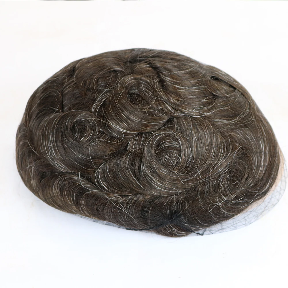 Натуральные человеческие волосы мужские s парик французские кружевные передние волосы заменяют мужские Т-системы тонкие моно шиньоны мужские парики
