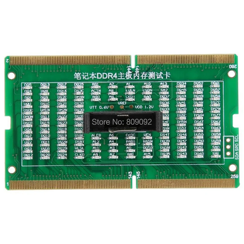 Laptop Motherboard Memory Slot DDR2/DDR3/DDR4 Diagnostic Analyzer Test Card SDRAM SO-DIMM Pin Out Notebook LED RepairTester Card 