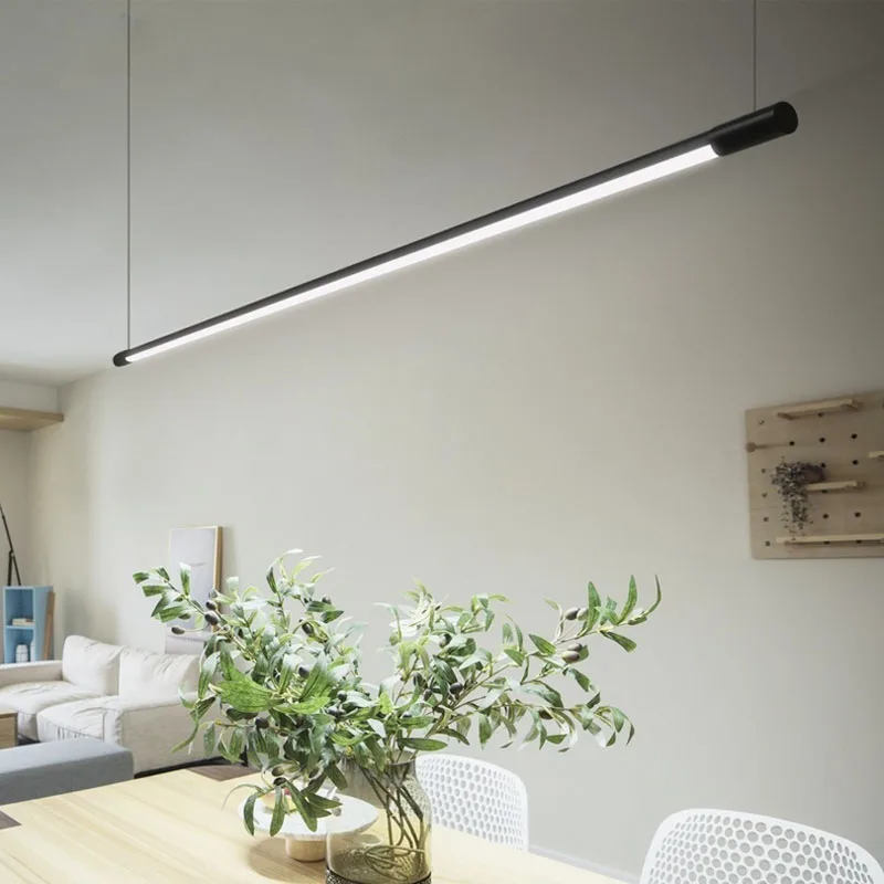 Современный минималистичный светодиодный подвесной светильник, алюминиевый подвесной светильник для столовой, ресторана, бара, подвесной светильник