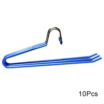 

10pcs Non-Slip Space Saving Open Ended Metal Hook Closet Organizer Home Hanger Pants Hanging Trouser