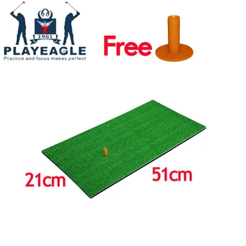 

FUNGREEN Golf Chipping Mat and Net 21x51cm IndoorTraining Backyard Hitting Practice Rubber Tee Holder Mat Golf Hitting Mat