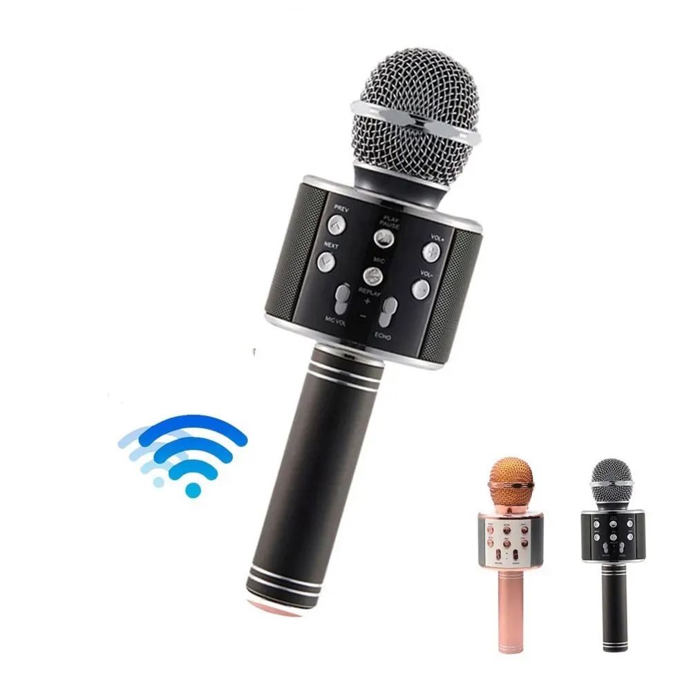Micrófono para karaoke con bluetooth, altavoz profesional inalámbrico con micrófono, micrófono de mano para cantar y grabar