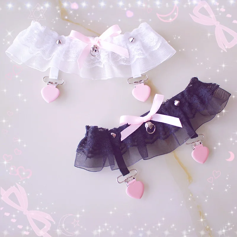 1 Pairs Women's Stockings Non-slip Garter Goth Female Anti-Slip Garterbelt Sock Strapless Suspender Belt for Garters | Женская
