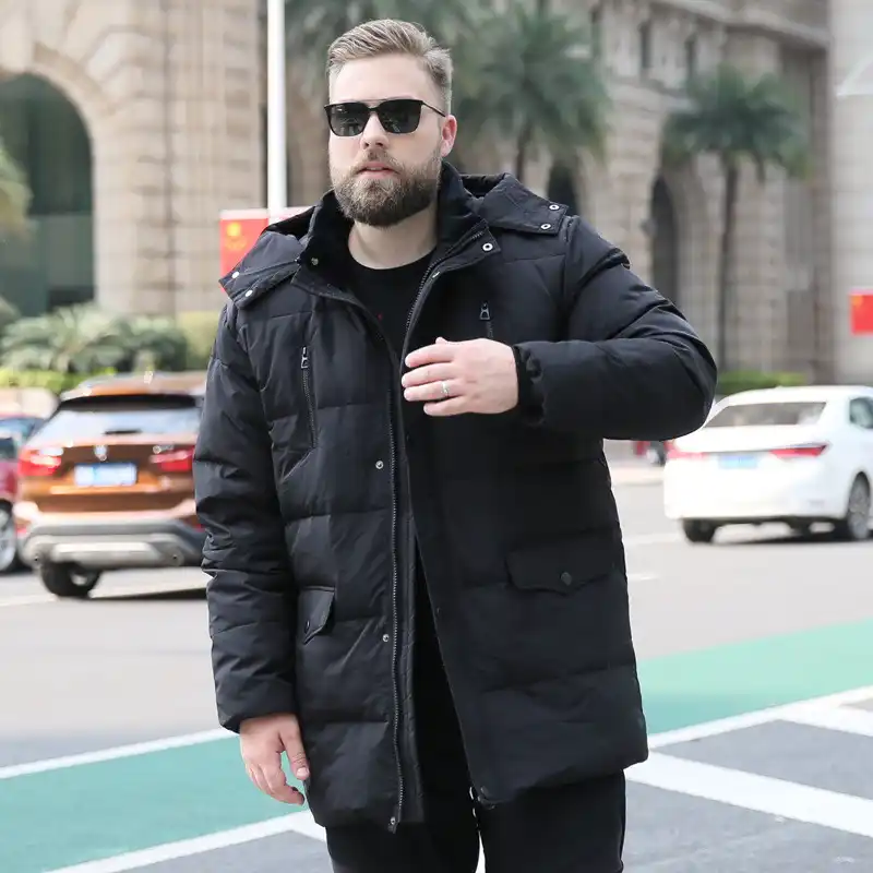 Nova MENS inverno quente com capuz Duffle Zip Casaco Jaqueta labelduck Tamanhos S-Xxl