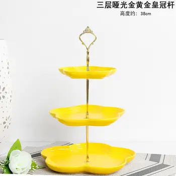 

Three-Layer Cake Stand Plate Bracket Stand New 2 Tier Cake Plate Stand Cupcake Fittings Silver Golden Wedding Party