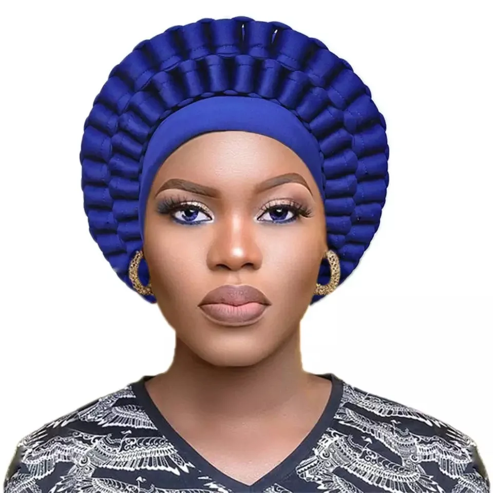 Купить 2021 тюрбан шляпа для женщин африканский aso oke головной убор