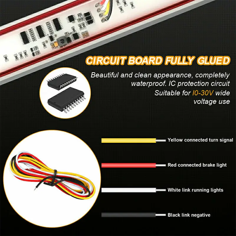 Красный желтый указатель поворота светильник светодиодный стоп-сигнал 10В-30В