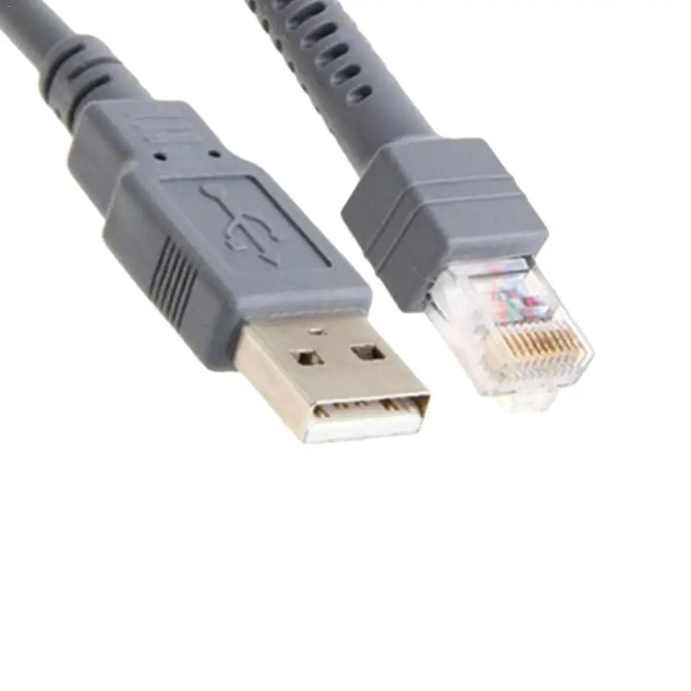 USB кабель штрих-код змеевидная спираль Удлинительный USB к RJ45 кабель usb-cканер штрихкода кабель
