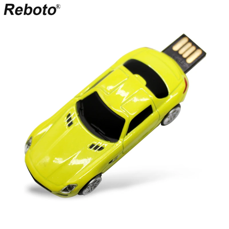 Reboto Memory Stick 64GB 32GB 16GB 8GB Flash Disk Mini Keychain Pendrive Cartoon Sportscar Flash Disk For PC
