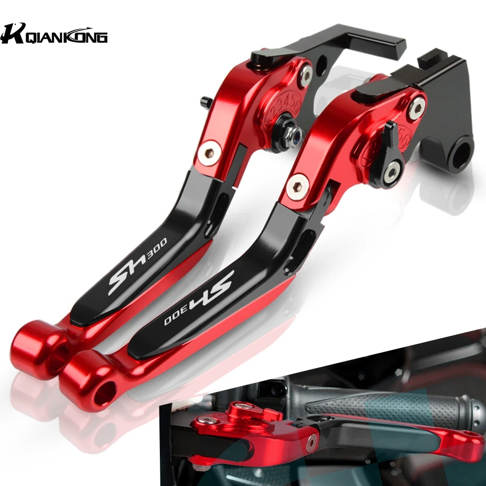 

Motorcycle scooter Brake Levers For Honda SH 300 A/AR ABS 2018 2019 CNC Adjustable Brake Clutch Lever Handlebar with SH300 LOGO