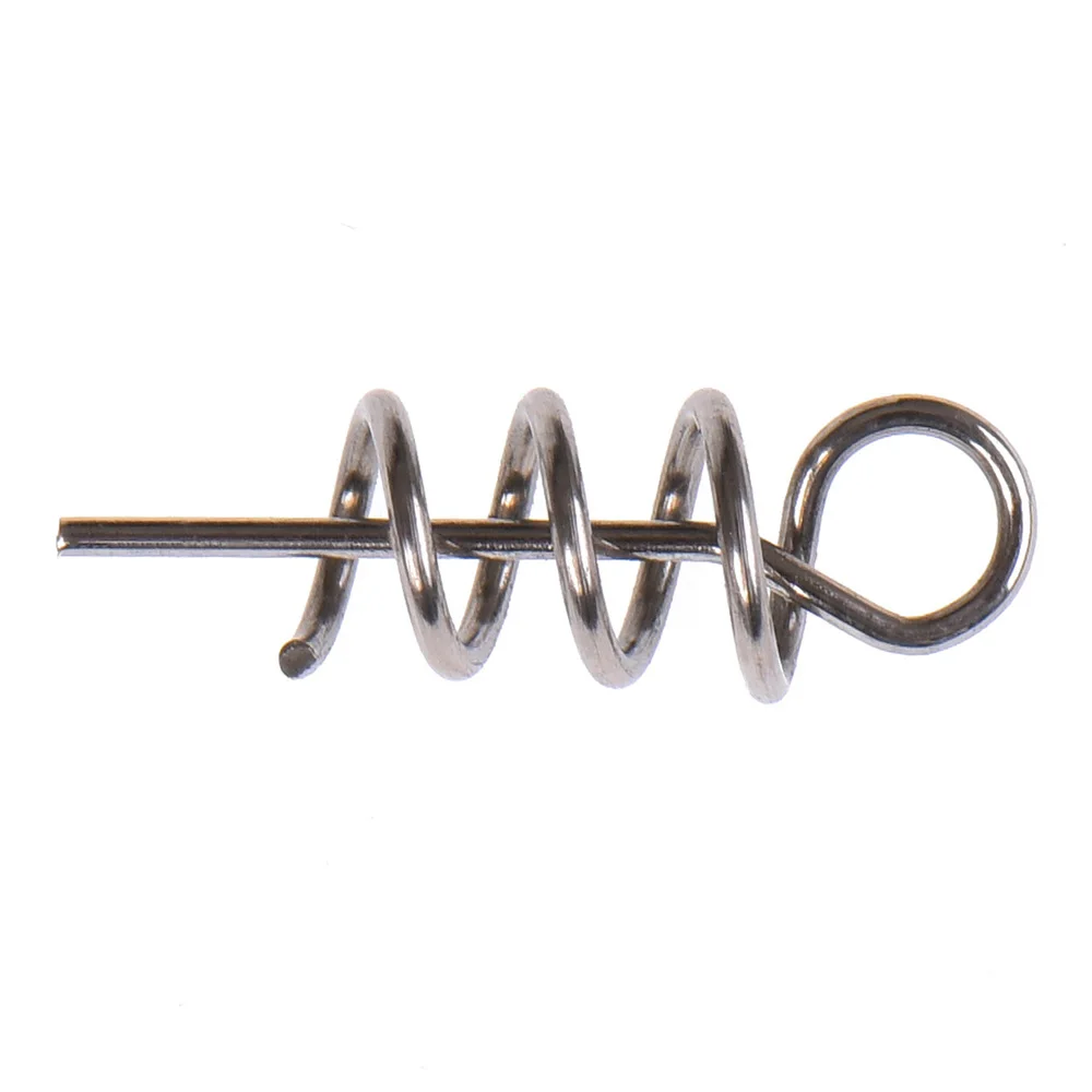 

50Pcs Soft Lure Baits Hook Pin Spring Fixed Lock Fishing Screw Needle Soft Worm