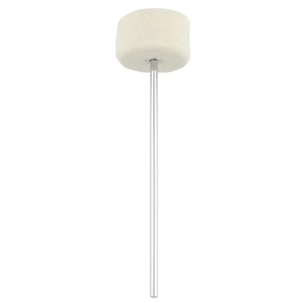 Durable Drum Pedal Beater Step Mallet with Felt Hammer Head for Percussion Instrument Parts White 7.95inch