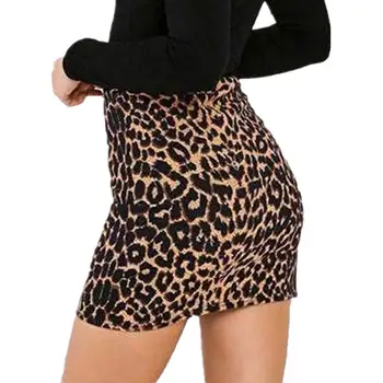 

Sexy Summer Womens Animal Leopard Print Pencil Ladies Bodycon mini-skirts midi skirt