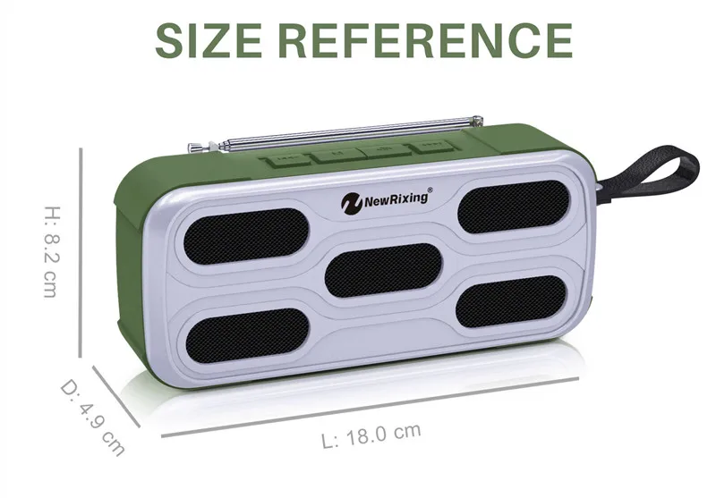 NR3018FM Radio Bluetooth Speaker Mini Stereo Portable Car Subwoofer Wireless Bluetooth Speaker