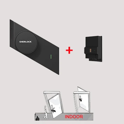 S2 умный электронный телефон приложение управление Умный Замок Шерлок замок Bluetooth, без ключа, удар бесплатно, умный, с запасной батареей - Цвет: Black Left