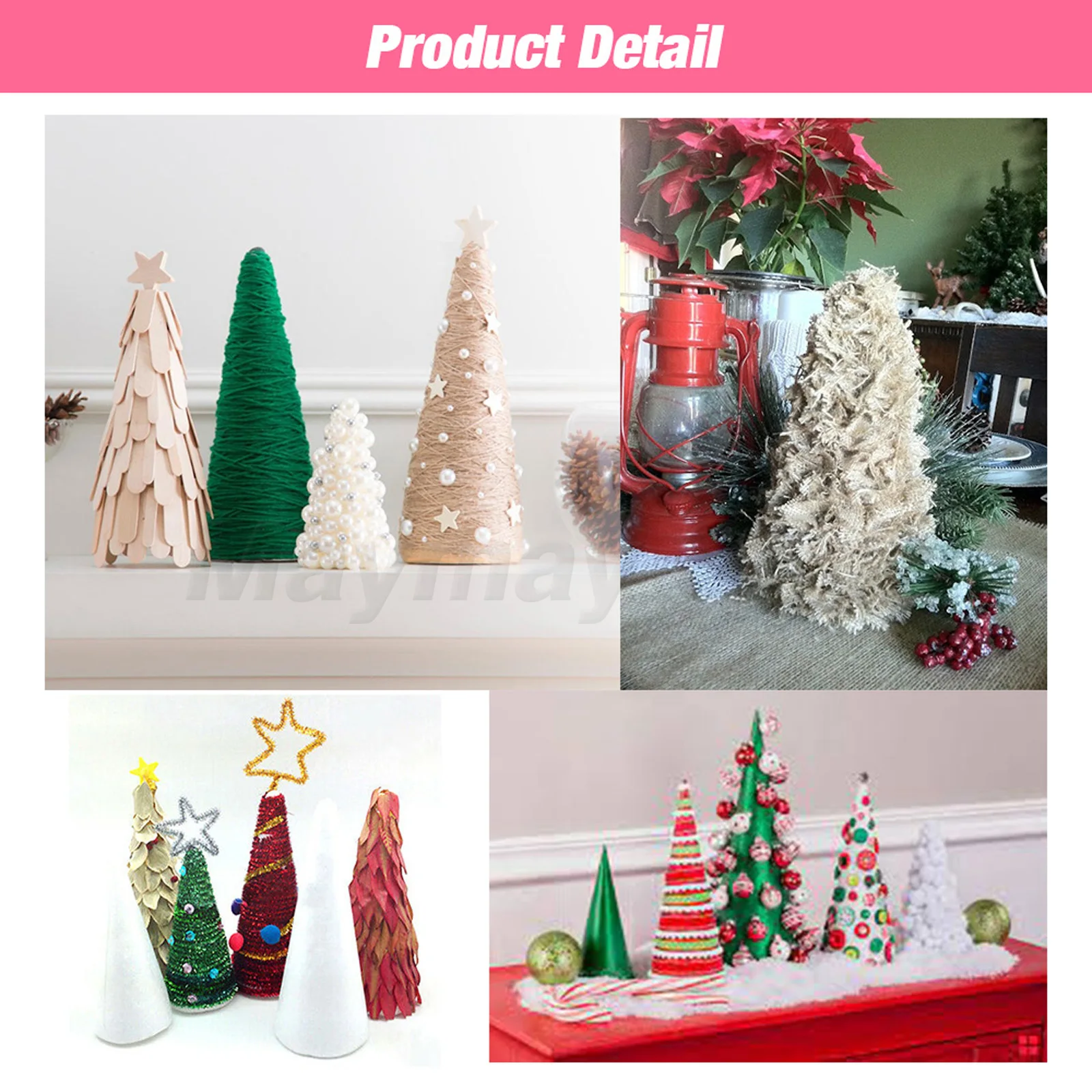 2pcs Cone Shape Handmade Children Diy Party Decoration Cone Polystyrene -  Party & Holiday Diy Decorations - AliExpress