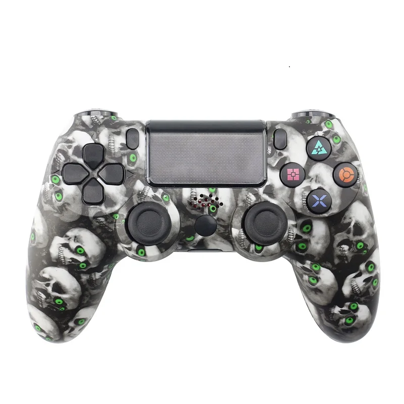 USB проводной/беспроводной Bluetooth геймпад для PS4 контроллер джойстика для Playstation 4 Dualshock4 игры джойстик для PS3 PC контроллер - Цвет: Wireless the Skull