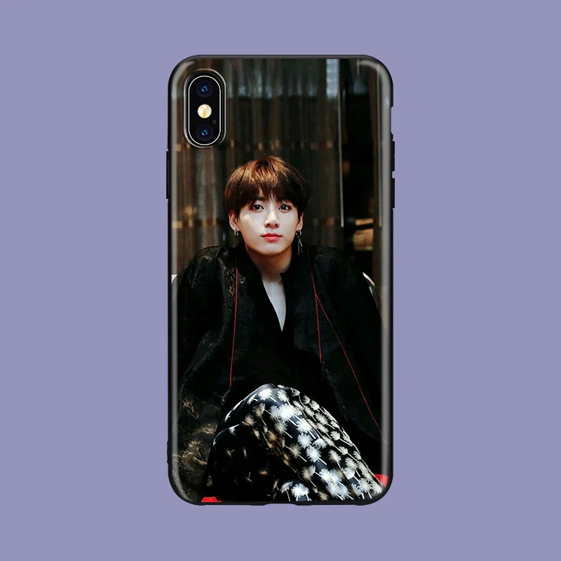 Мягкий силиконовый черный чехол для телефона kim namjun KPOP Mans для iPhone 5 5S SE 6 6s 7 8 plus X Xs XR max Jimin kim minyun - Цвет: 1047