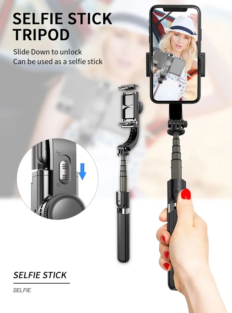 Broker Handheld Gimbal Mobile Phone Selfie Stick For iPhone/Android 7 D-6