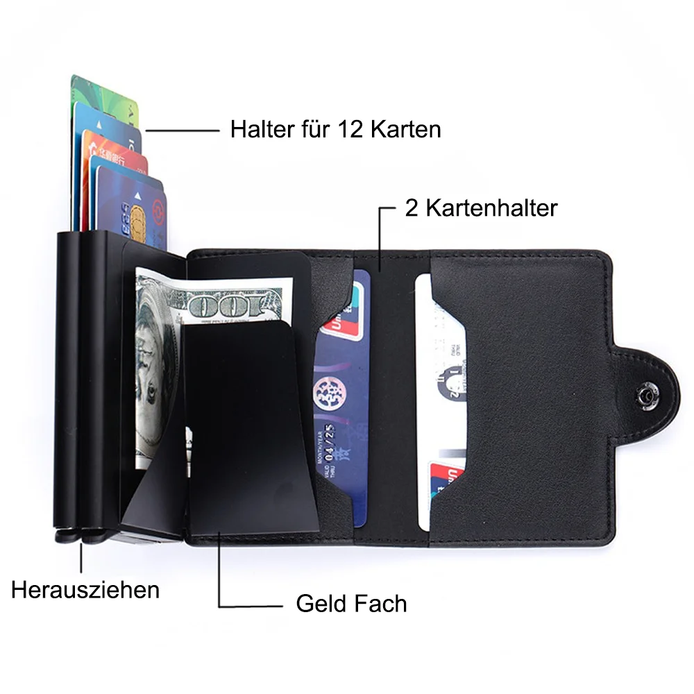 Чехол для кредитных карт RFID зажим для денег(12 Держатель для карт) кошелек