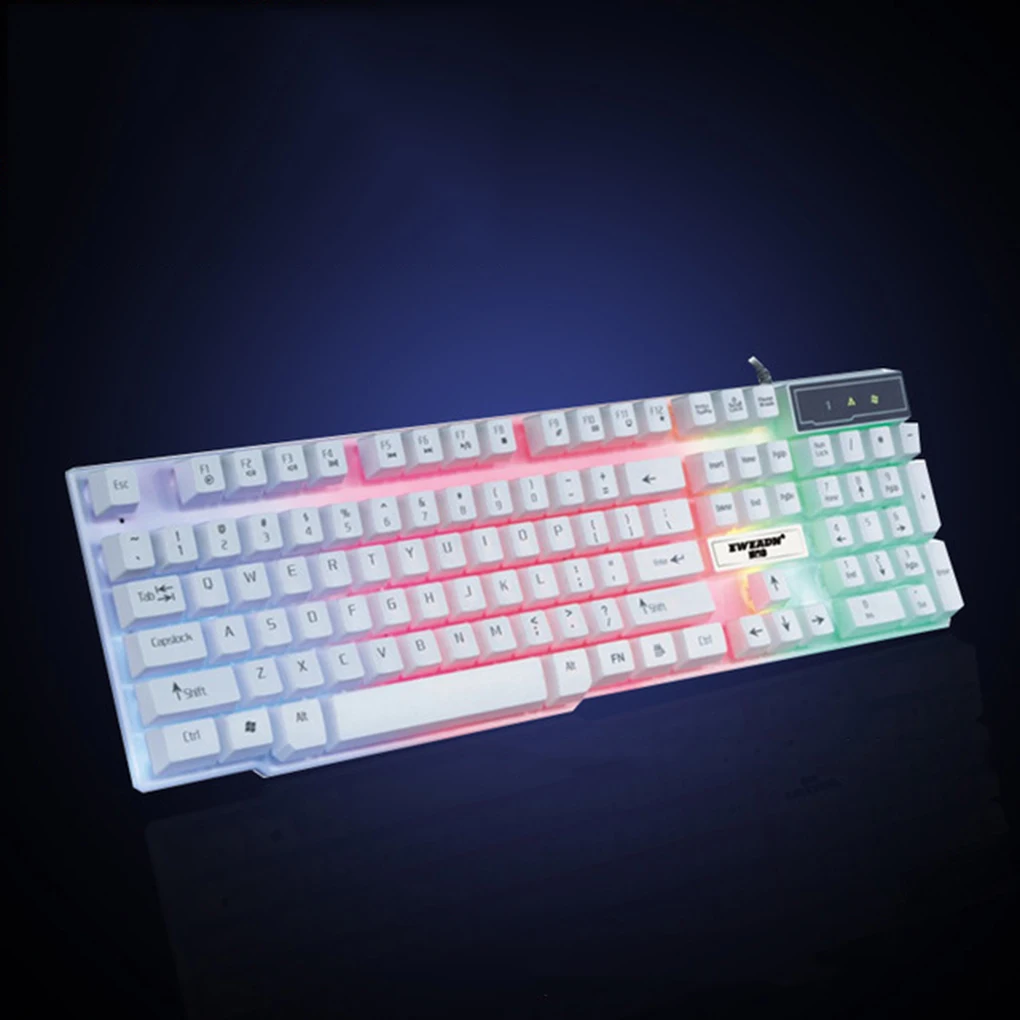 GX50 Keyboard 3 Color/Rainbow LED Backlit USB Wired PC Desktop Laptop Computer Professional Gaming Keyboard