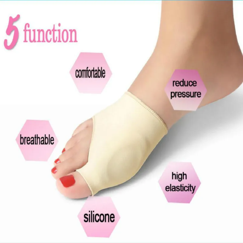 1 Pair Silicone Big Toe Corrector Orthopedic Products Feet Support Separator Foot Straight Brace Orthotics Pedicure Health Care