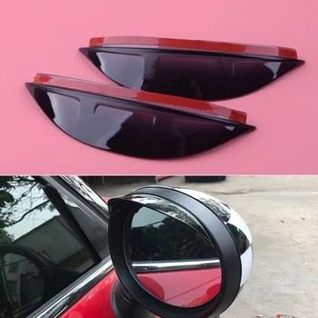

2pcs PET Plastic Rearview Mirror Rain Eyebrow Cover Trim Sun Visor Shield Car Fit For Mini Cooper F54 F55 F56 F57 F60