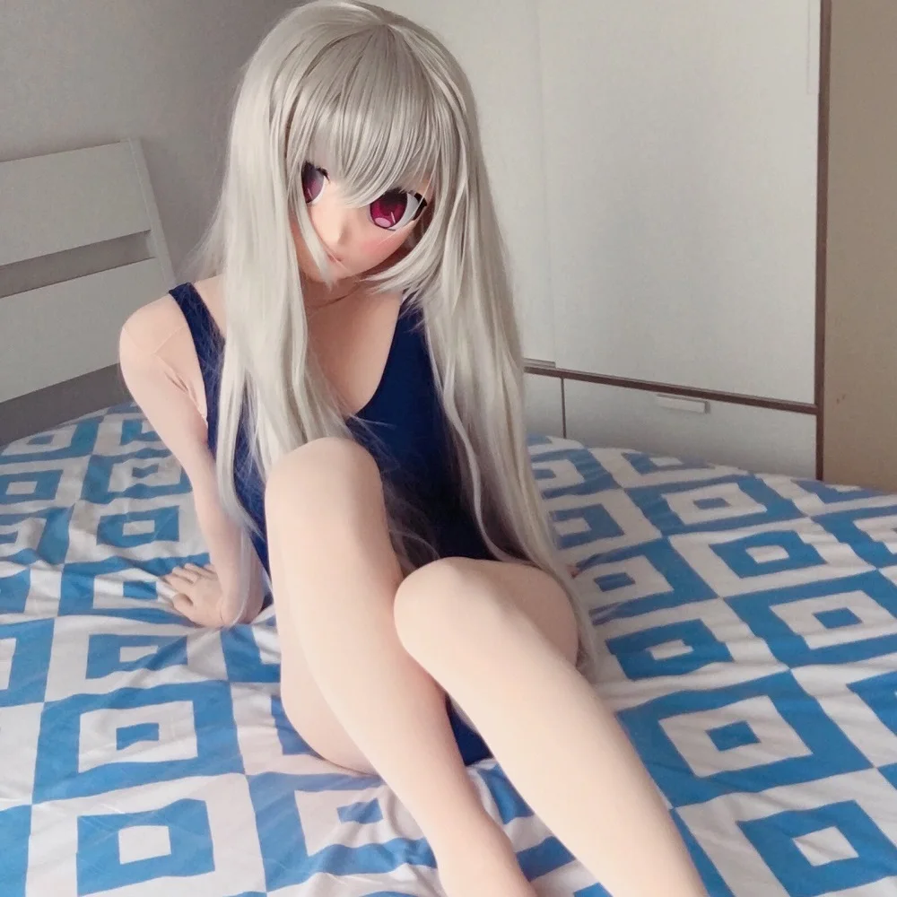 

Anime BJD second skin unisex cosplay costume kigurumi fetish crossdressing zentai suit with bresast forms