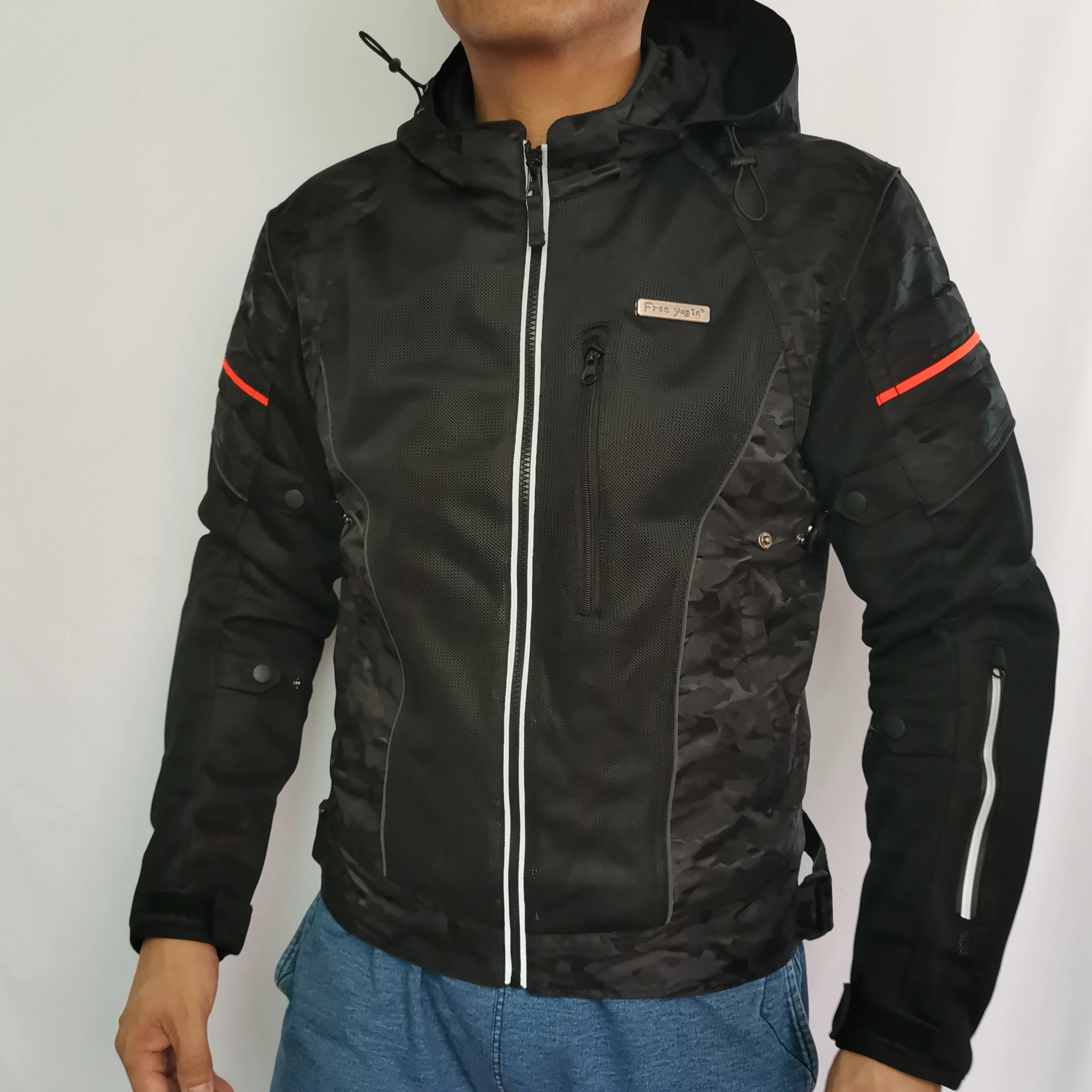 Four seasons riding jacket men's motorcycle anti-fall clothing motorcycle racing clothing mesh breathable thin