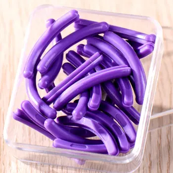 

Lvcky 24 Pieces Curler Refills Eyelash Curler Refill Pads Silicone Rubber Black Curler with a Clear Storage Box