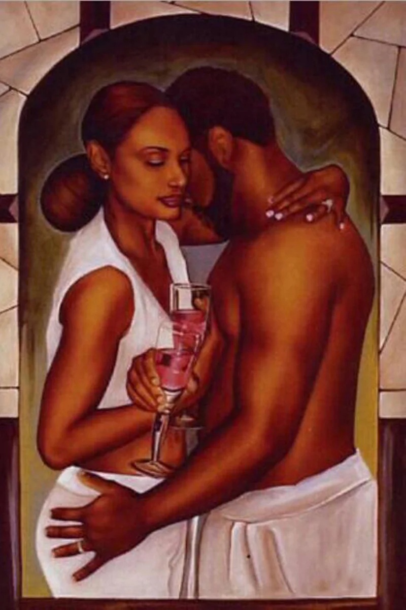 5D diy Sex Loveer African American Kiss Full diy Diamond Painting