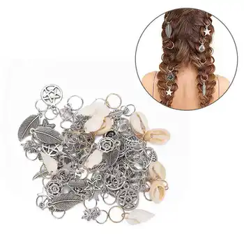 

Pinches 70pcs Hair Braid Rings Dreadlocks Bead Ring Fashion Hair Decoration Accessories Hairdressing Accessory