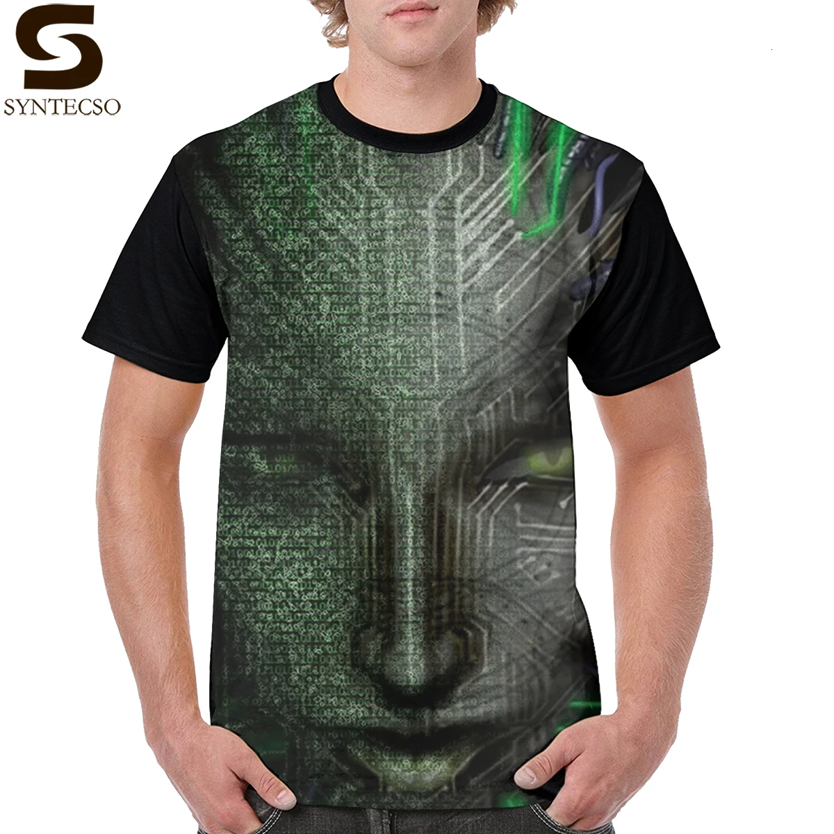 Футболка System Shock футболка большого размера с короткими рукавами Мужская