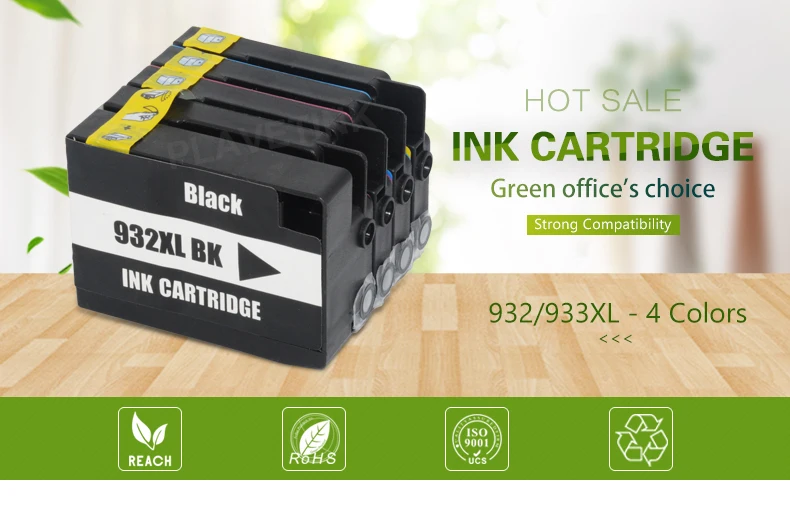 Plavetink Compatible For HP 932 933 932XL 933XL Ink Cartridge For HP Officejet 7110 6100 6600 7510 7512 7612 7610 7612 Printer