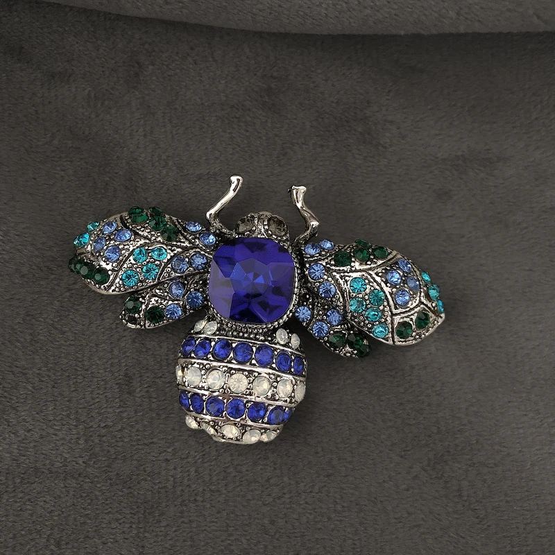 Morkopela Cute Big Rhinstone Bee Crystal Brooch Vintage Luxury Brooches for Women Banquet Costume Pins Jewelry Party Clothing bee crystal brooch bee brooch crystal brooch clothing brooch pin brooches art brooches enamel brooches metal brooches acrylic brooches animal brooch cartoon brooch fashion brooch set personalized brooches