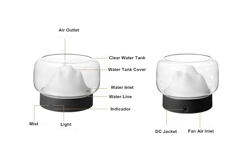 moutain vista óleo essencial aromaterapia difusor com