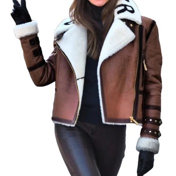 

2020 Faux Leather Jacket Female Women Winter Coat Thickening Cotton Winter Jacket Womens Outwear Fur for Women Winter